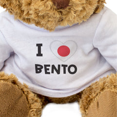I LOVE BENTO (JAPAN FLAG) - Teddy Bear - Cute Funny - Gift Present