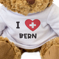 I LOVE BERN (SWITZERLAND FLAG) - Teddy Bear - Cute Cuddly - Gift Present