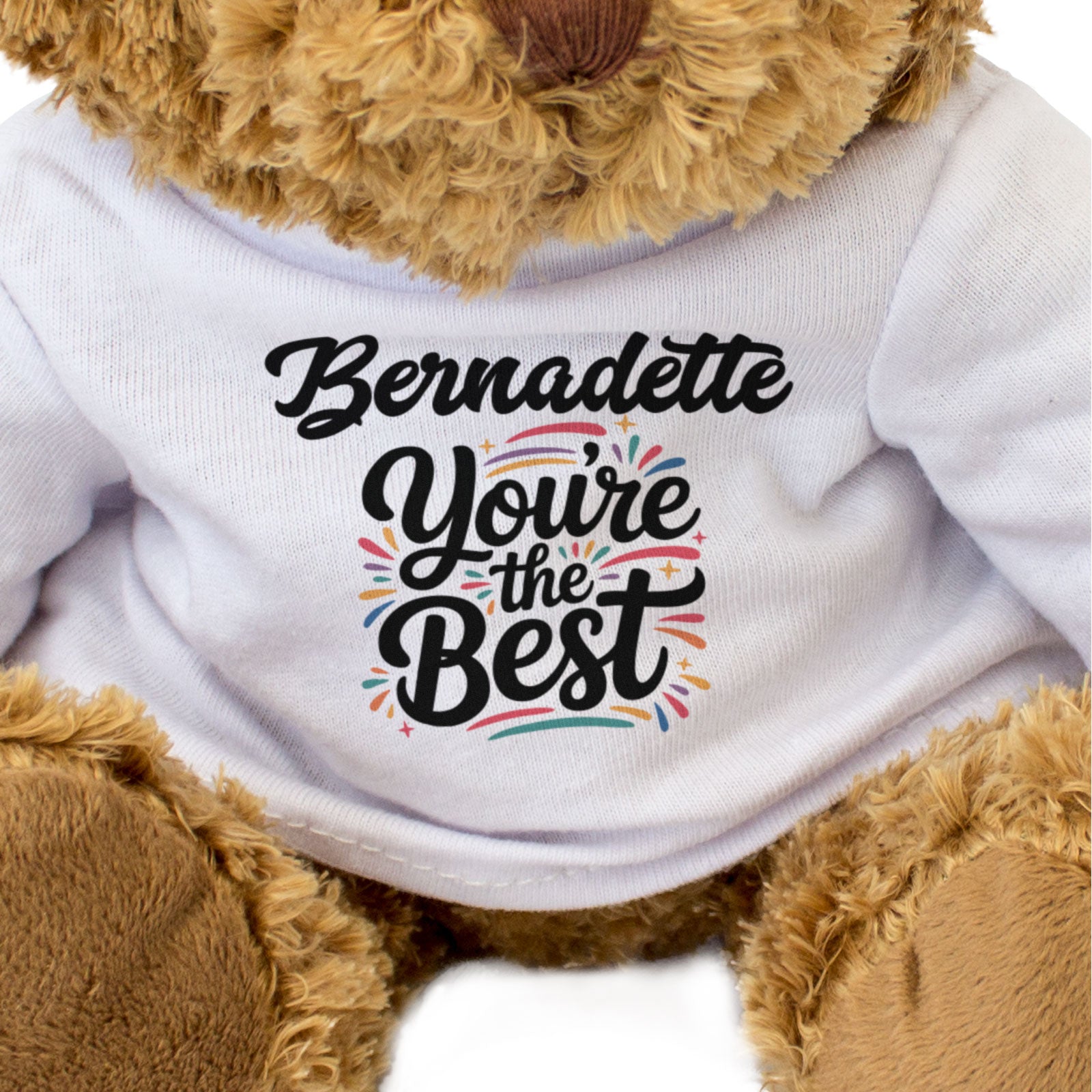 BERNADETTE YOU'RE THE BEST - Teddy Bear - Cute Cuddly Soft - Gift Present