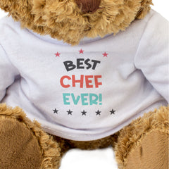 BEST CHEF EVER (STARS) - Teddy Bear - Cute Cuddly Soft - Funny Gift Present
