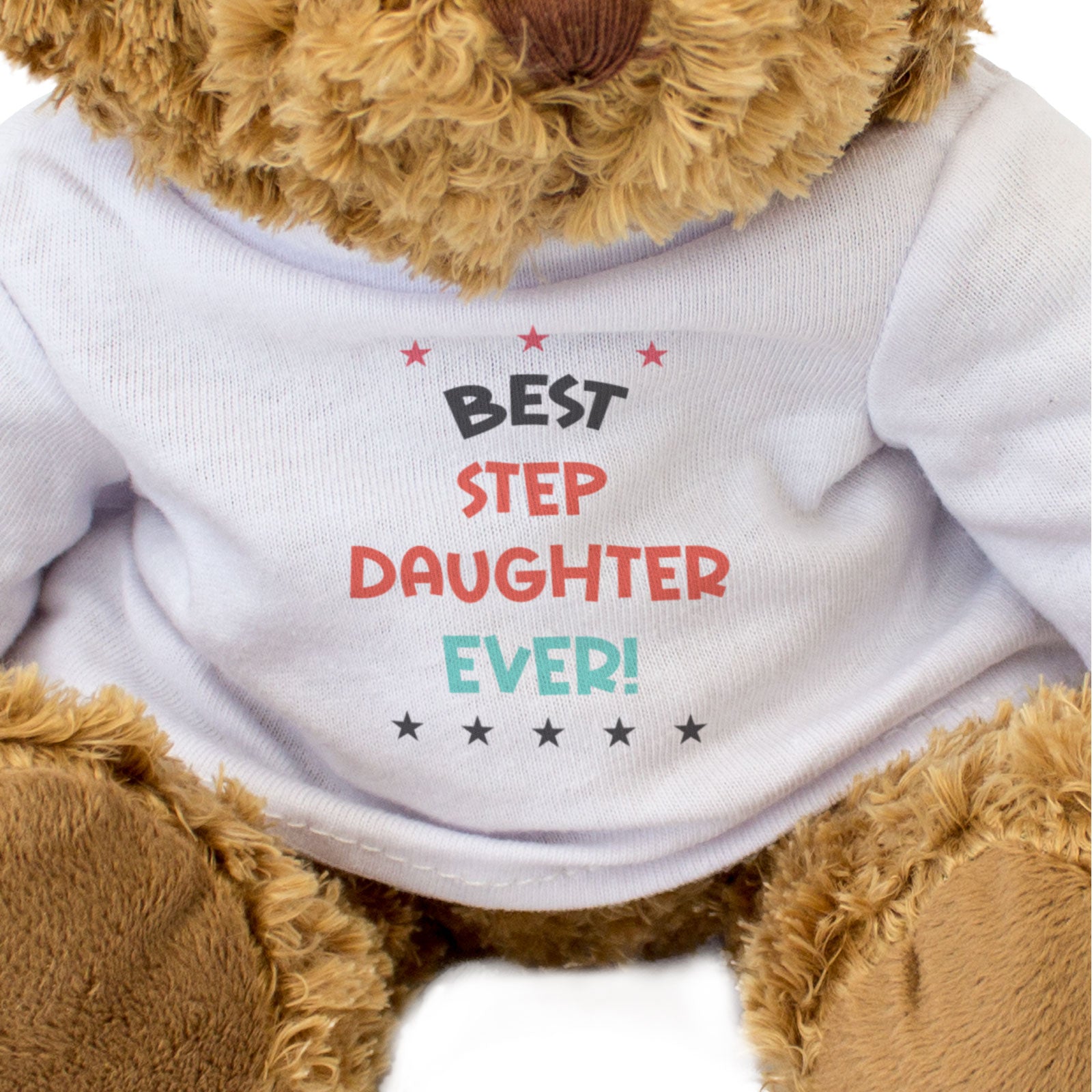 BEST STEP DAUGHTER EVER (STARS) - Teddy Bear - Cute Soft Funny Gift Present