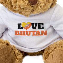 LOVE BHUTAN (FLAG HEART) - Teddy Bear - Cute Funny - Souvenir Gift Present