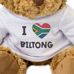 I LOVE BILTONG (SOUTH AFRICA FLAG) - Teddy Bear - Cute Funny - Gift Present