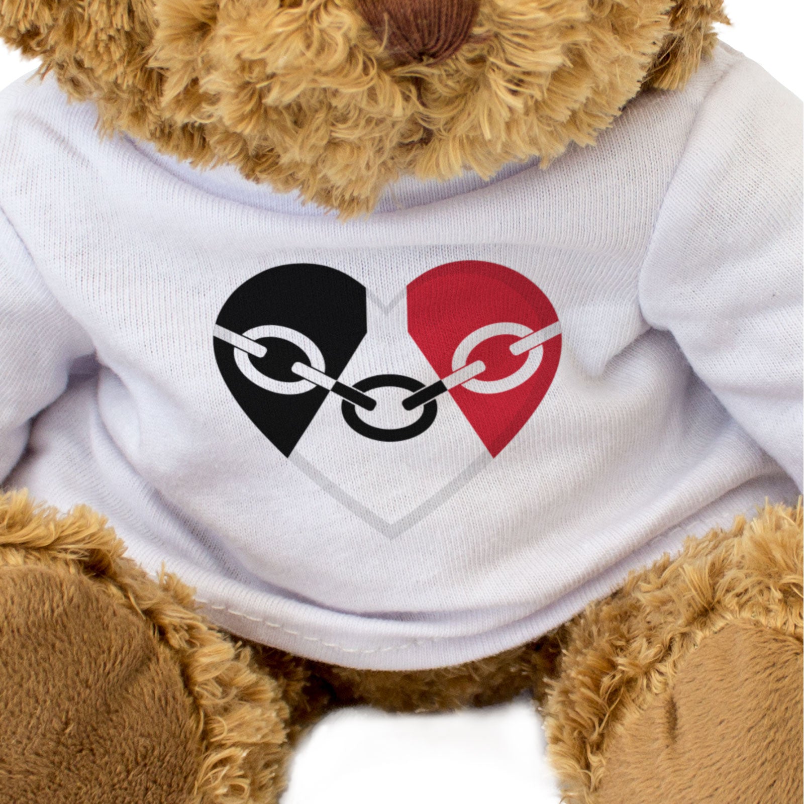 BLACK COUNTRY FLAG HEART - Teddy Bear - Cute Cuddly - Midlands Gift Present