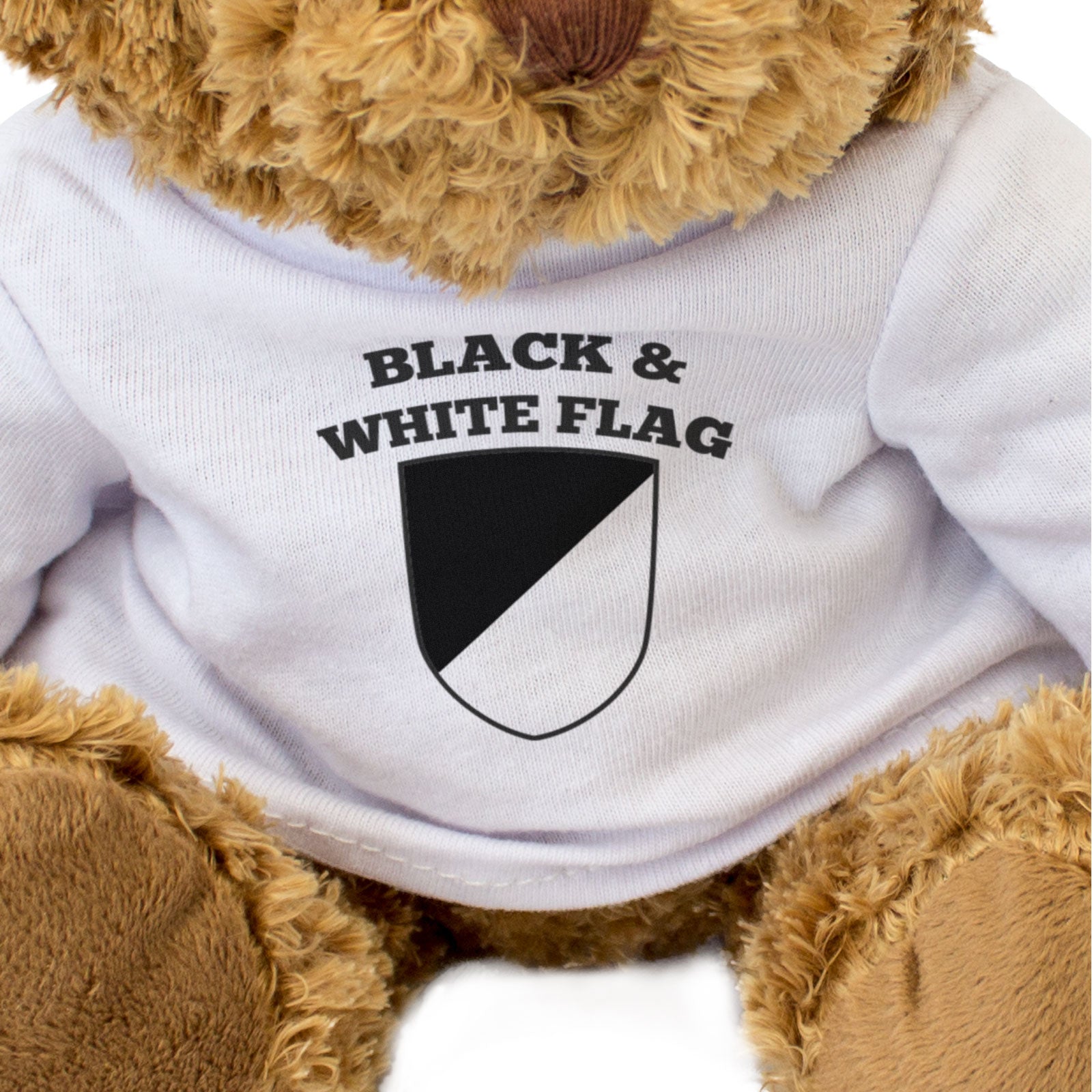 BLACK & WHITE FLAG - Teddy Bear - Cute Cuddly Soft - Motorsport Gift Present