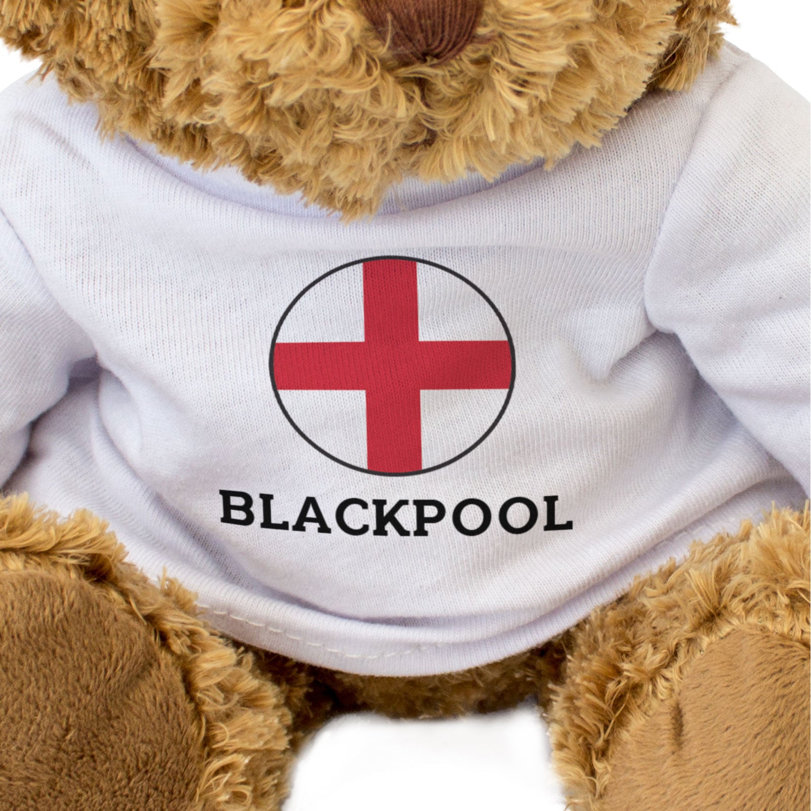 BLACKPOOL (ENGLAND FLAG ROUNDEL) - Teddy Bear - Funny Souvenir Gift Present