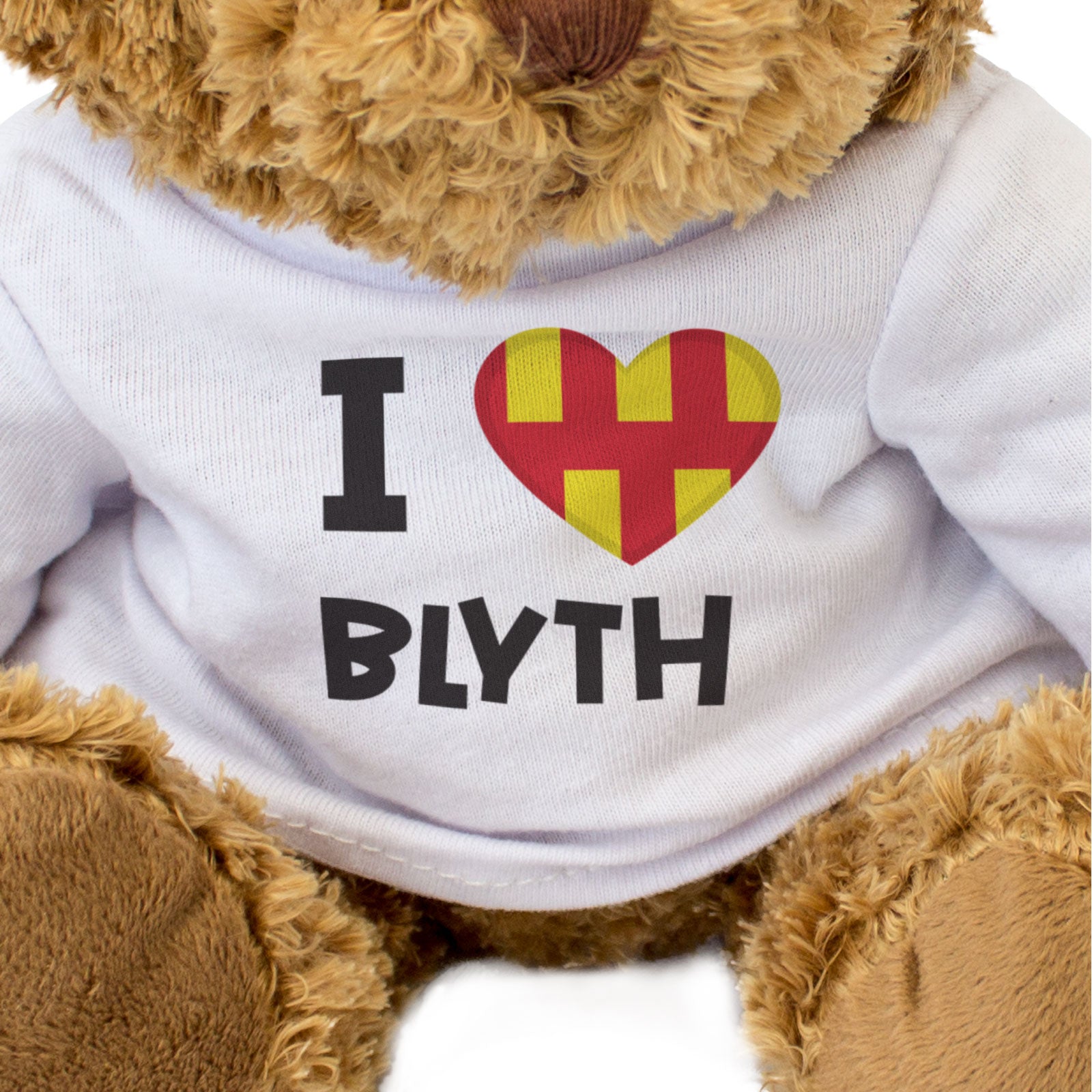 I LOVE BLYTH (NORTHUMBERLAND FLAG) - Teddy Bear - Cute - Funny Gift Present
