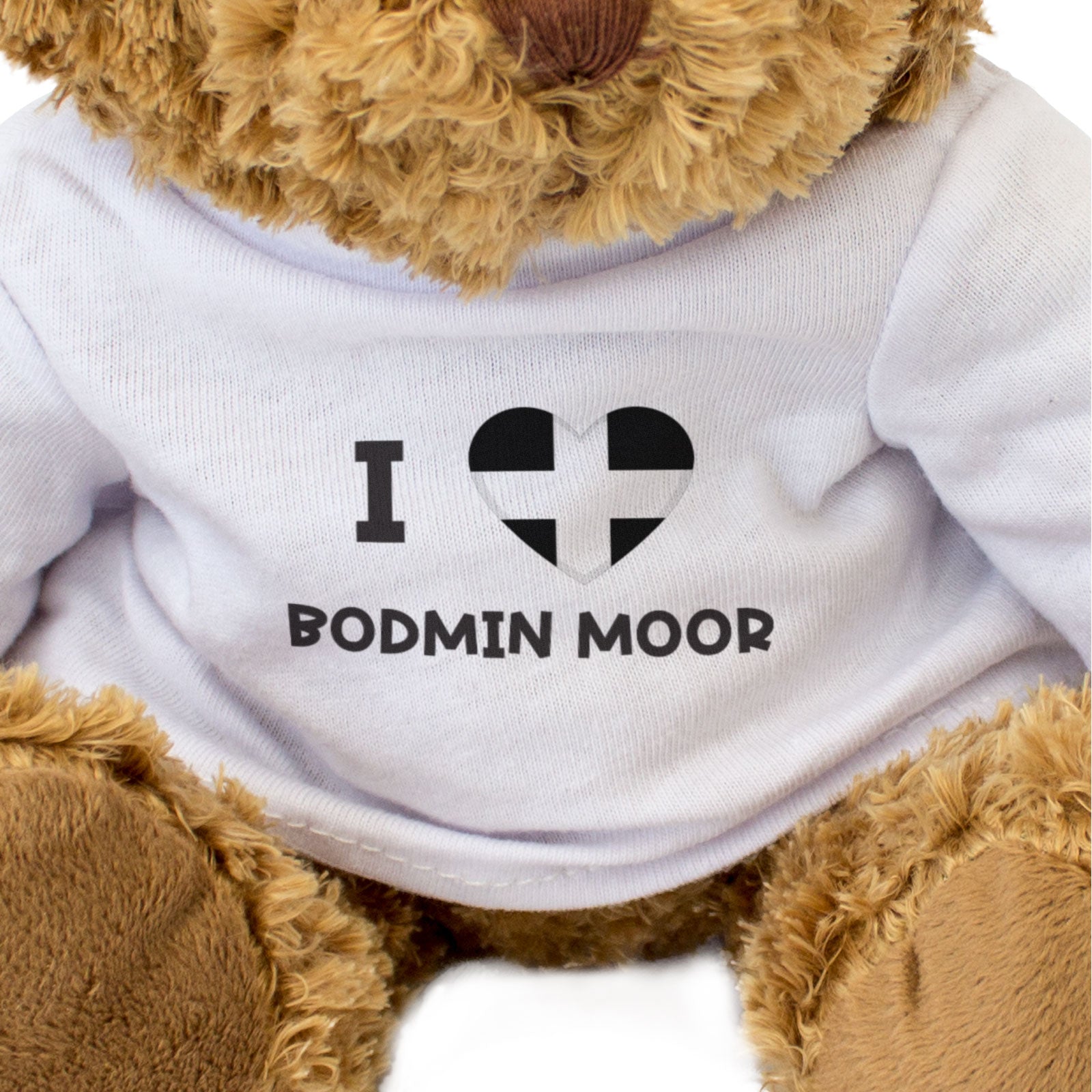 I LOVE BODMIN MOOR (CORNWALL FLAG) - Teddy Bear - Cute - Cornish Gift Present