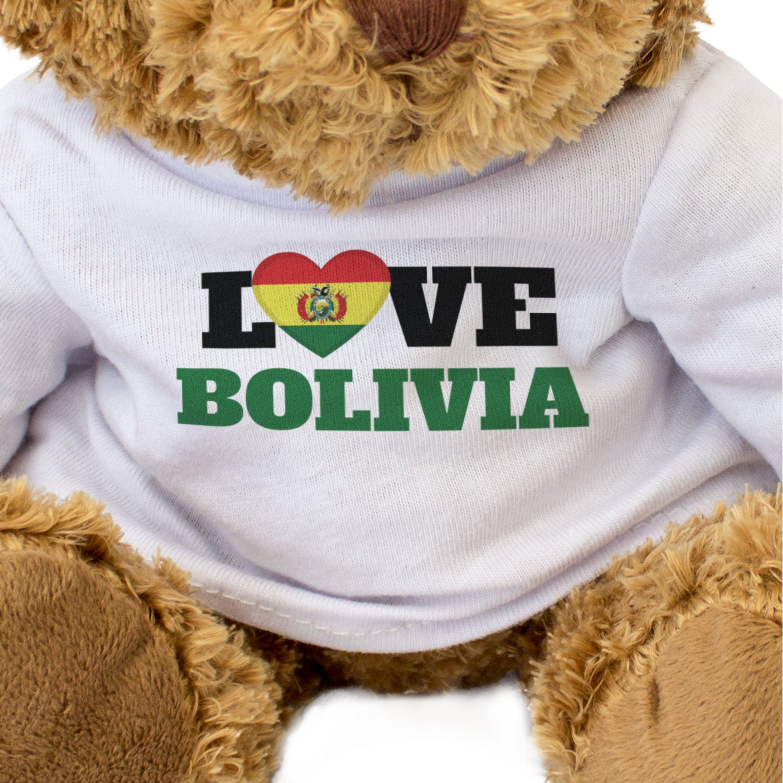 LOVE BOLIVIA (FLAG HEART) - Teddy Bear - Cute Funny - Bolivian Gift Present