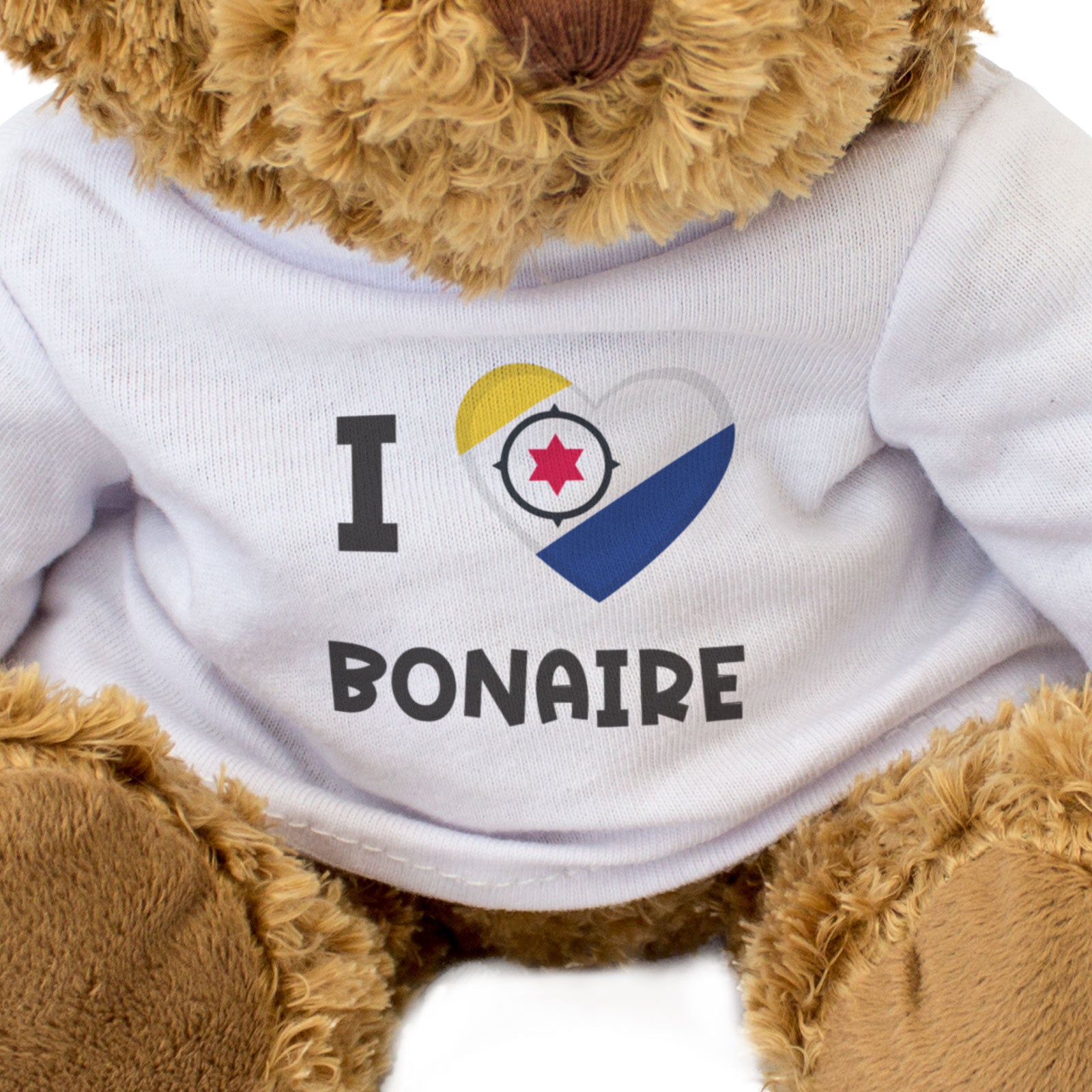 I LOVE BONAIRE FLAG - Teddy Bear - Cute Cuddly - Funny Caribbean Gift Present
