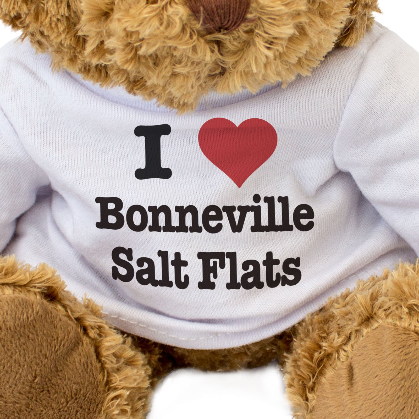 I LOVE BONNEVILLE SALT FLATS - Teddy Bear - Cute Soft - Funny Utah Gift Present