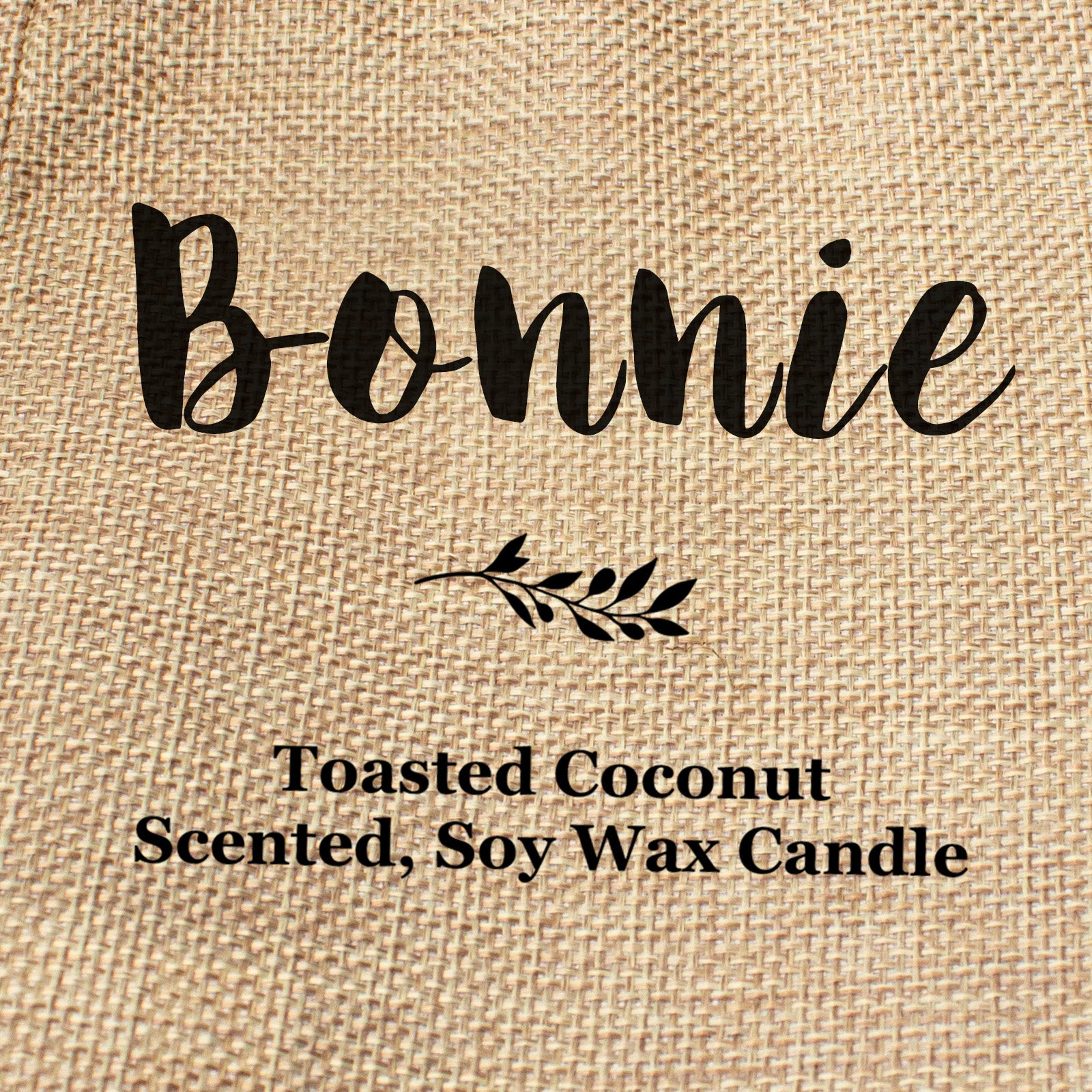 Bonnie personalised faux-burlap candle gift bag