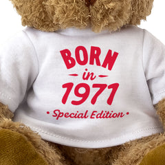 BORN IN 1971 (SPECIAL EDITION) - Teddy Bear - Cute Funny - Birthday Gift Present