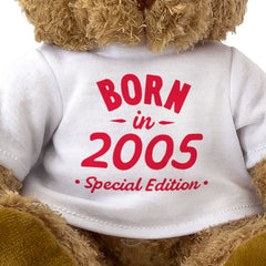 BORN IN 2005 (SPECIAL EDITION) - Teddy Bear - Cute Funny - Birthday Gift Present