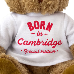 BORN IN CAMBRIDGE (SPECIAL EDITION) - Teddy Bear - Cute Cuddly - Gift Present