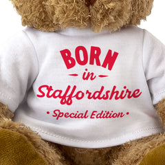 BORN IN STAFFORDSHIRE (SPECIAL EDITION) - Teddy Bear - Cute - Gift Present