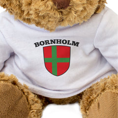 BORNHOLM FLAG (RED/GREEN) - Teddy Bear - Cute Cuddly - Denmark Gift Present