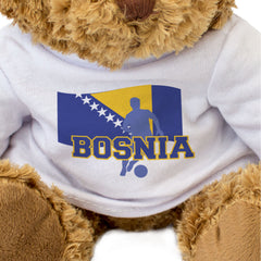 BOSNIA FLAG (FOOTBALL) - Teddy Bear - Cute - Bosnian Soccer Fan Gift Present