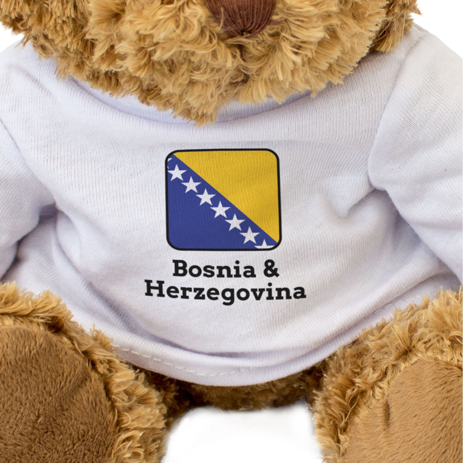 BOSNIA & HERZEGOVINA FLAG SQUARE - Teddy Bear - Bosnian Souvenir Gift Present