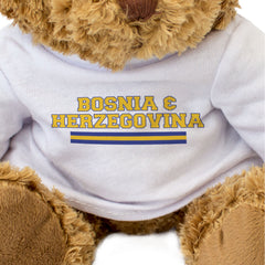 BOSNIA & HERZEGOVINA FLAG STRIPES - Teddy Bear - Cute - Souvenir Gift Present