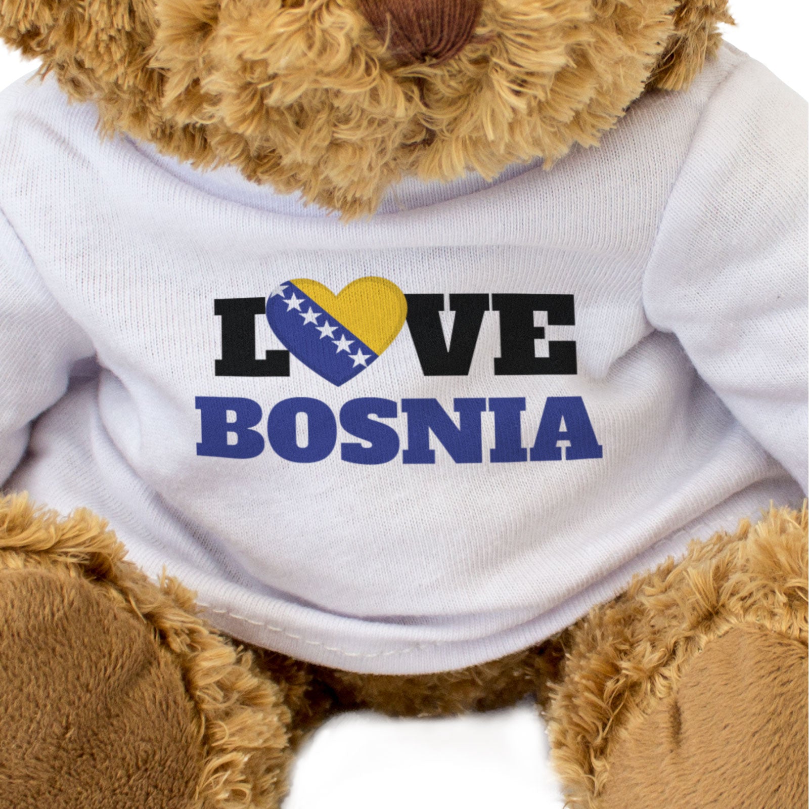LOVE BOSNIA (FLAG HEART) - Teddy Bear - Cute Funny - Souvenir Gift Present