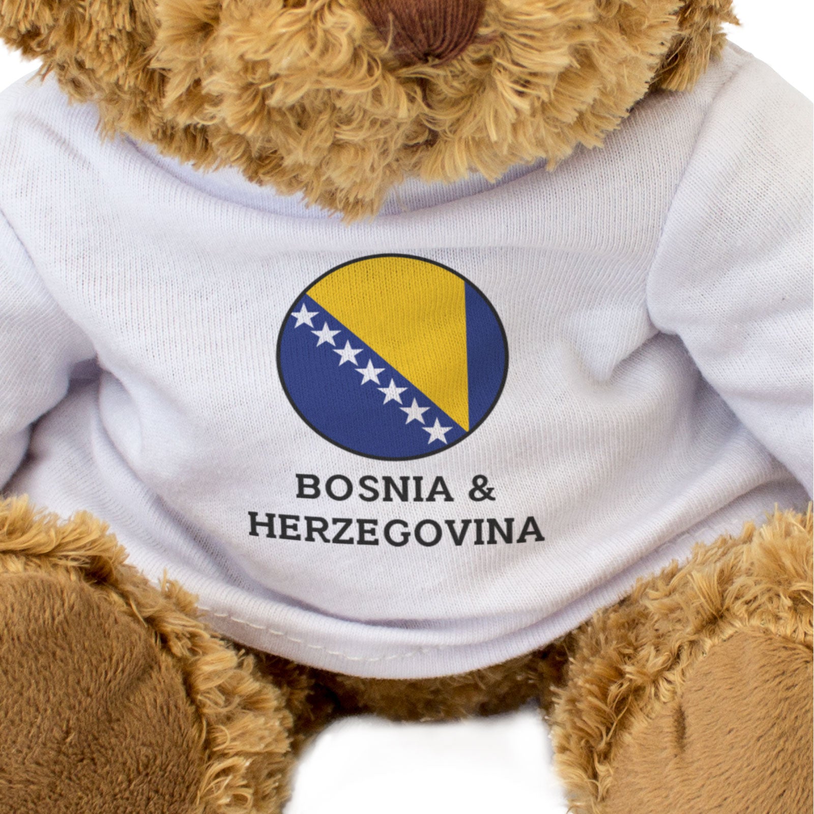 BOSNIA & HERZEGOVINA FLAG ROUNDEL - Teddy Bear - Cute Cuddly Soft - Gift Present