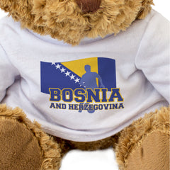 BOSNIA & HERZEGOVINA FLAG (FOOTBALL) - Teddy Bear - Soccer Fan Gift Present