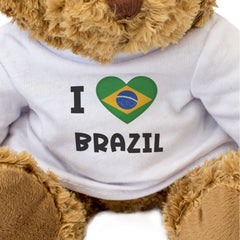 I Love Brazil Flag - Teddy Bear