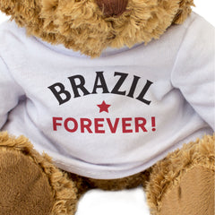 BRAZIL FOREVER! - Teddy Bear - Cute Funny - Brazilian Sports Fan Gift Present