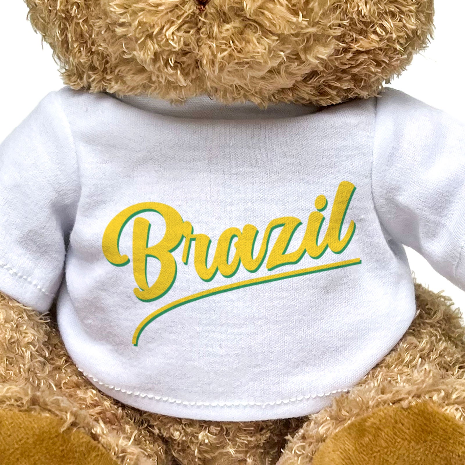 BRAZIL (SCRIPT) - Teddy Bear - Cute Cuddly Soft Funny - Brazilian Gift Present