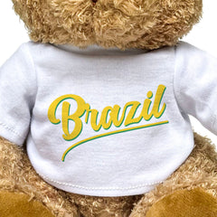 BRAZIL (SCRIPT) - Teddy Bear - Cute Cuddly Soft Funny - Brazilian Gift Present