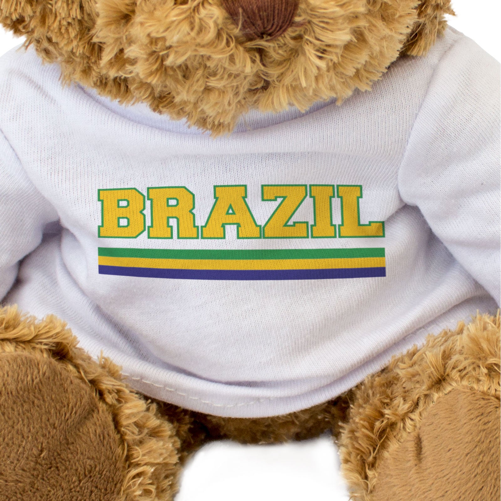 BRAZIL FLAG STRIPES - Teddy Bear - Cute Funny - Brazilian Souvenir Gift Present