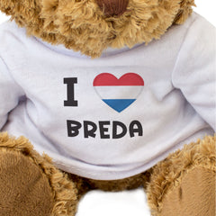 I LOVE BREDA (DUTCH FLAG) - Teddy Bear - Cute Cuddly - Netherlands Gift Present