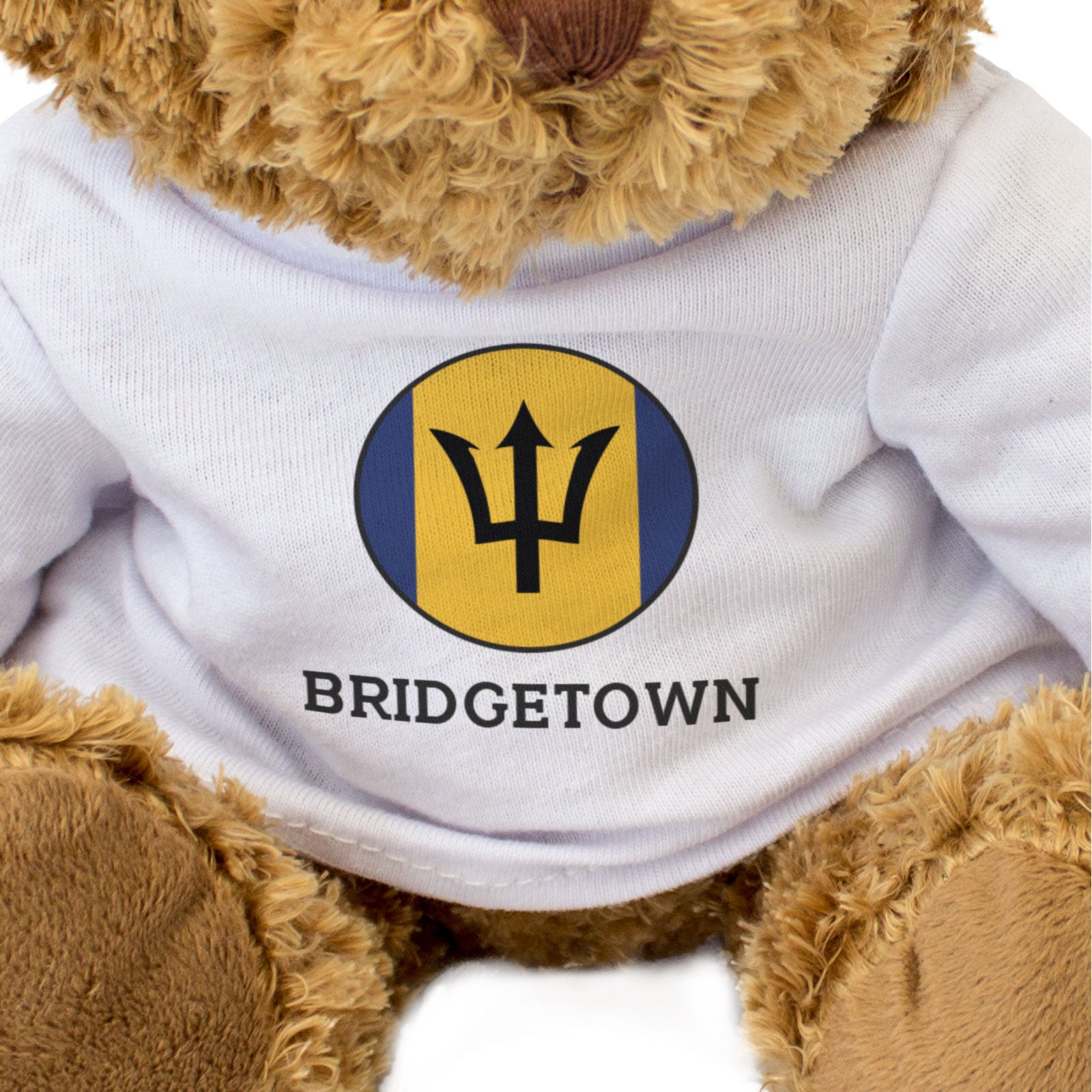 BRIDGETOWN (BARBADOS FLAG ROUNDEL) - Teddy Bear - Cute - Souvenir Gift Present