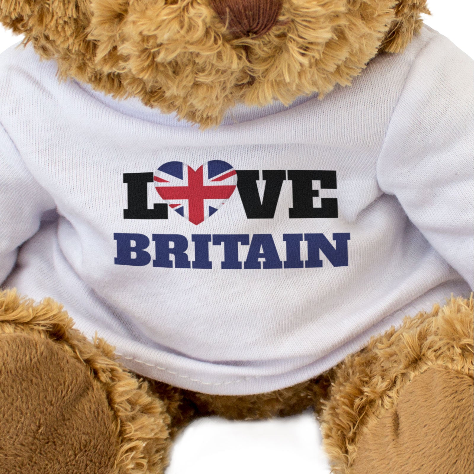 LOVE BRITAIN (FLAG HEART) - Teddy Bear - Funny - British Souvenir Gift Present