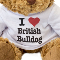 I Love British Bulldog - Teddy Bear