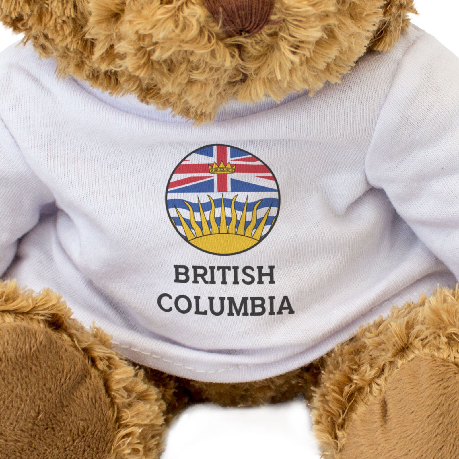 BRITISH COLUMBIA FLAG ROUNDEL - Teddy Bear - Funny Canada Souvenir Gift Present