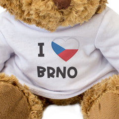 I LOVE BRNO (CZECH FLAG) - Teddy Bear - Cute Funny Souvenir Gift Present