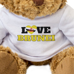LOVE BRUNEI (FLAG HEART) - Teddy Bear - Cute Funny - Souvenir Gift Present