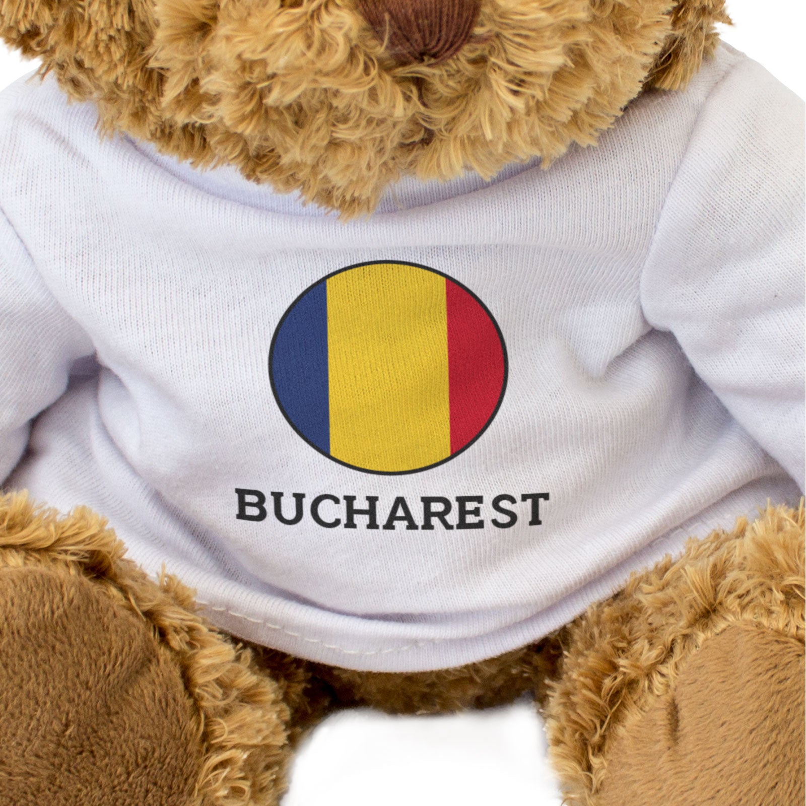 BUCHAREST (ROMANIA FLAG ROUNDEL) - Teddy Bear - Funny Souvenir Gift Present