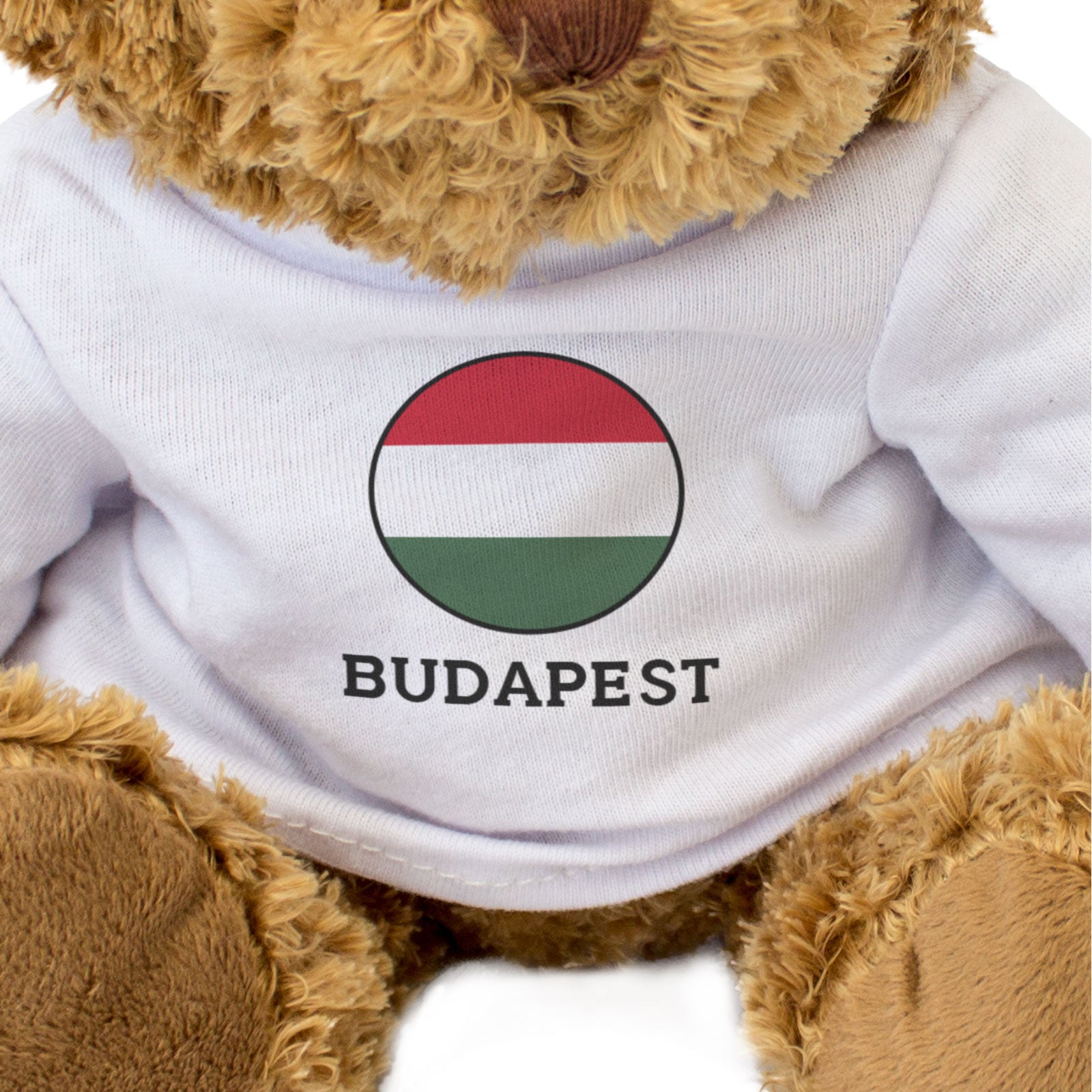 BUDAPEST (HUNGARY FLAG ROUNDEL) - Teddy Bear - Funny Souvenir Gift Present
