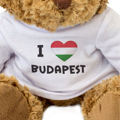 I LOVE BUDAPEST (HUNGARY FLAG) - Teddy Bear - Cute Cuddly - Gift Present