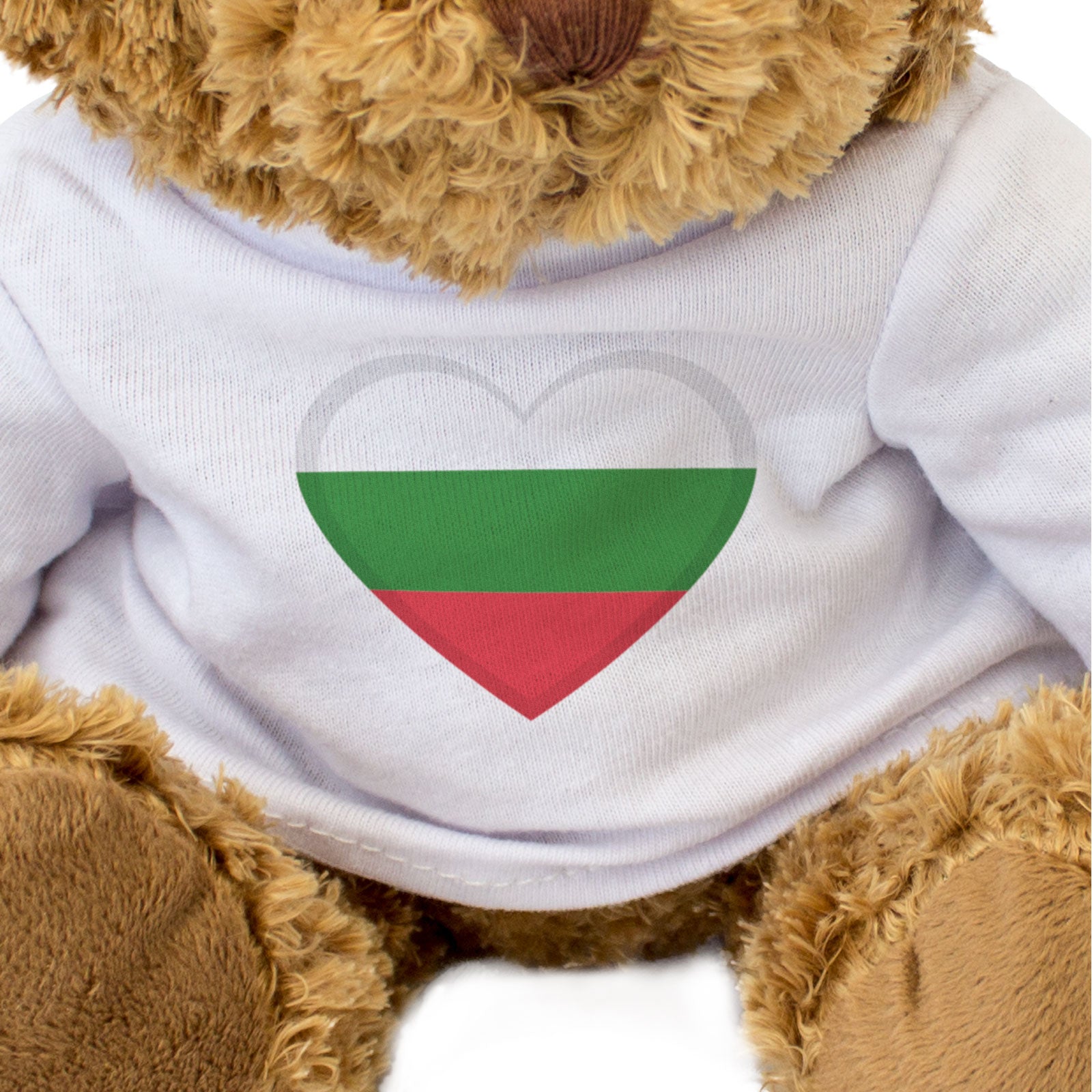 BULGARIA FLAG HEART - Teddy Bear - Cute Cuddly Soft - Bulgarian Gift Present