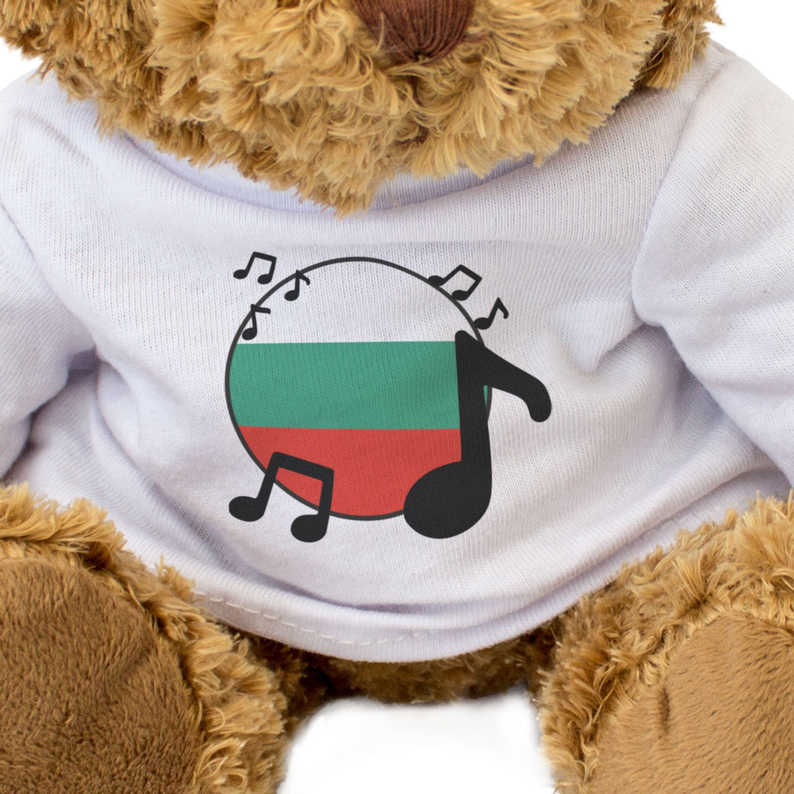 BULGARIA FLAG (MUSICAL NOTES) - Teddy Bear - Bulgarian Music Fan Gift Present