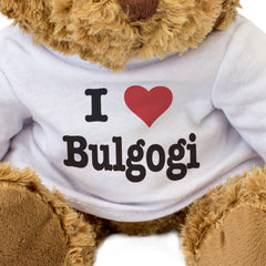 I LOVE BULGOGI - Teddy Bear - Cute Cuddly Soft Adorable - Gift Present