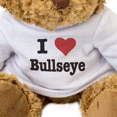 I LOVE BULLSEYE - Teddy Bear - Cute Cuddly Soft Adorable - Funny Gift Present