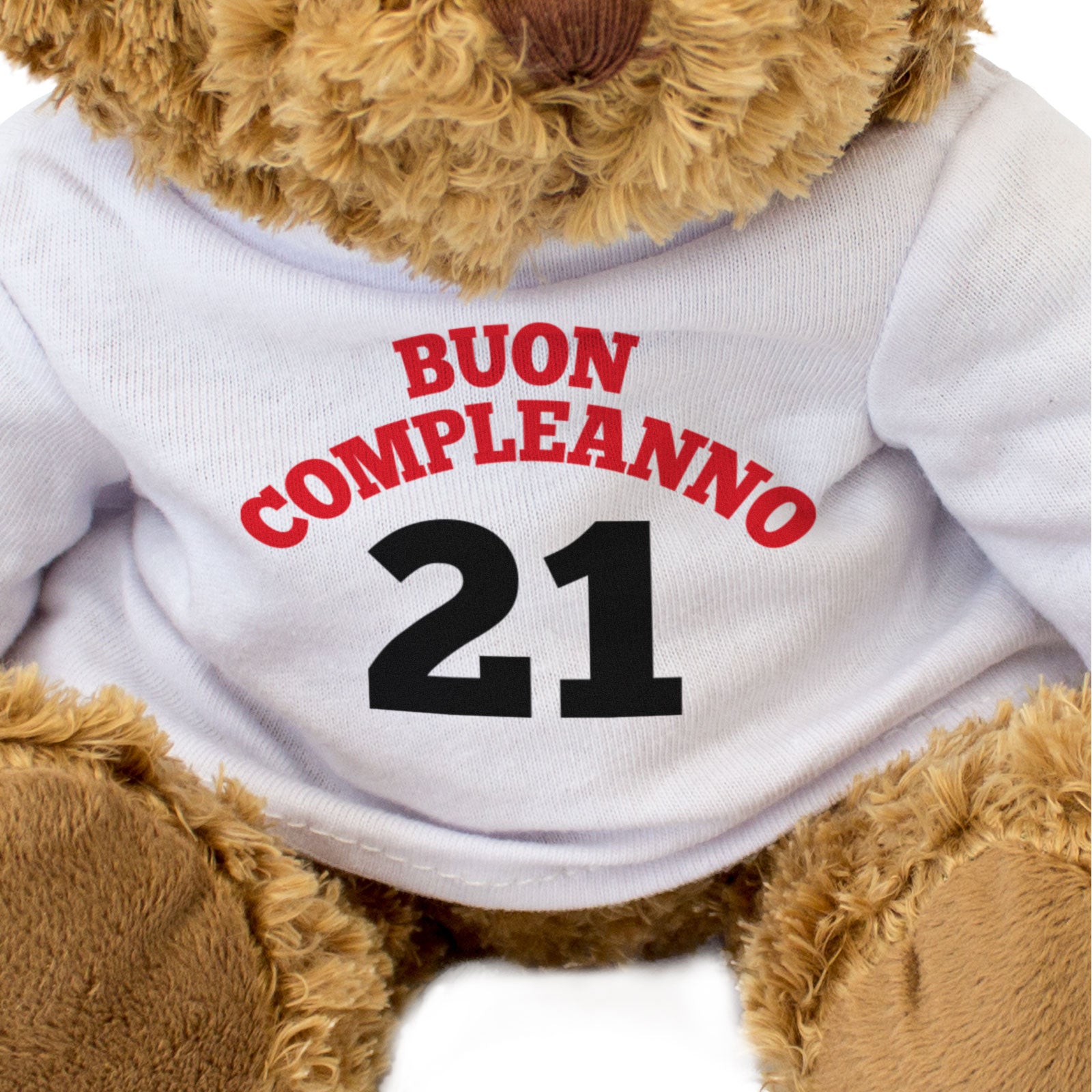 BUON COMPLEANNO 21 - Teddy Bear - Cute - Funny Italian Birthday Gift Present