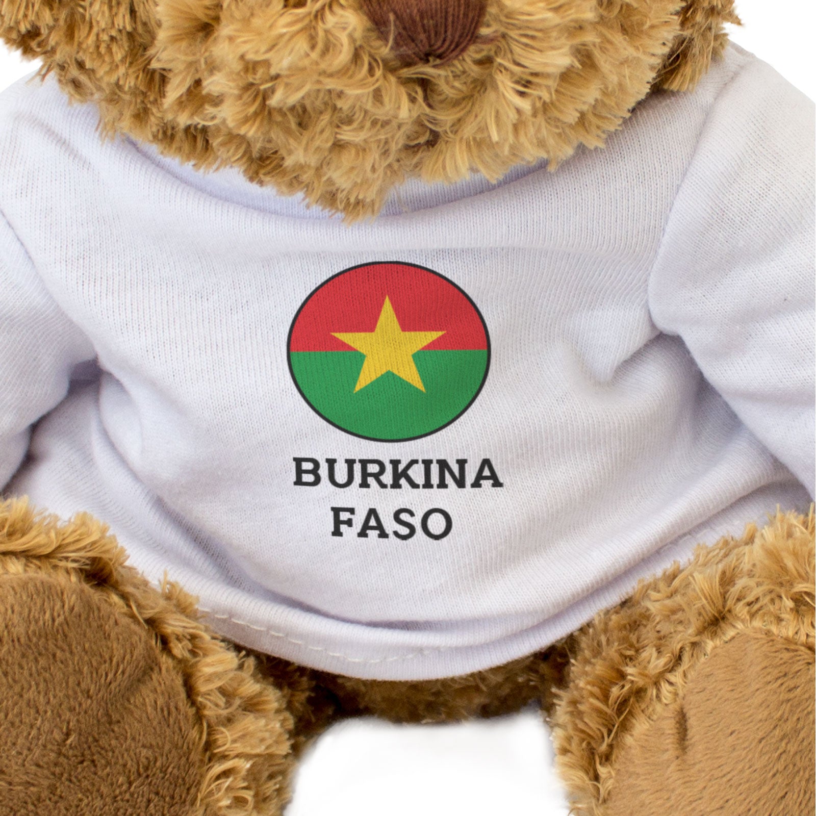 BURKINA FASO FLAG ROUNDEL - Teddy Bear - Cute Cuddly Soft - Gift Present