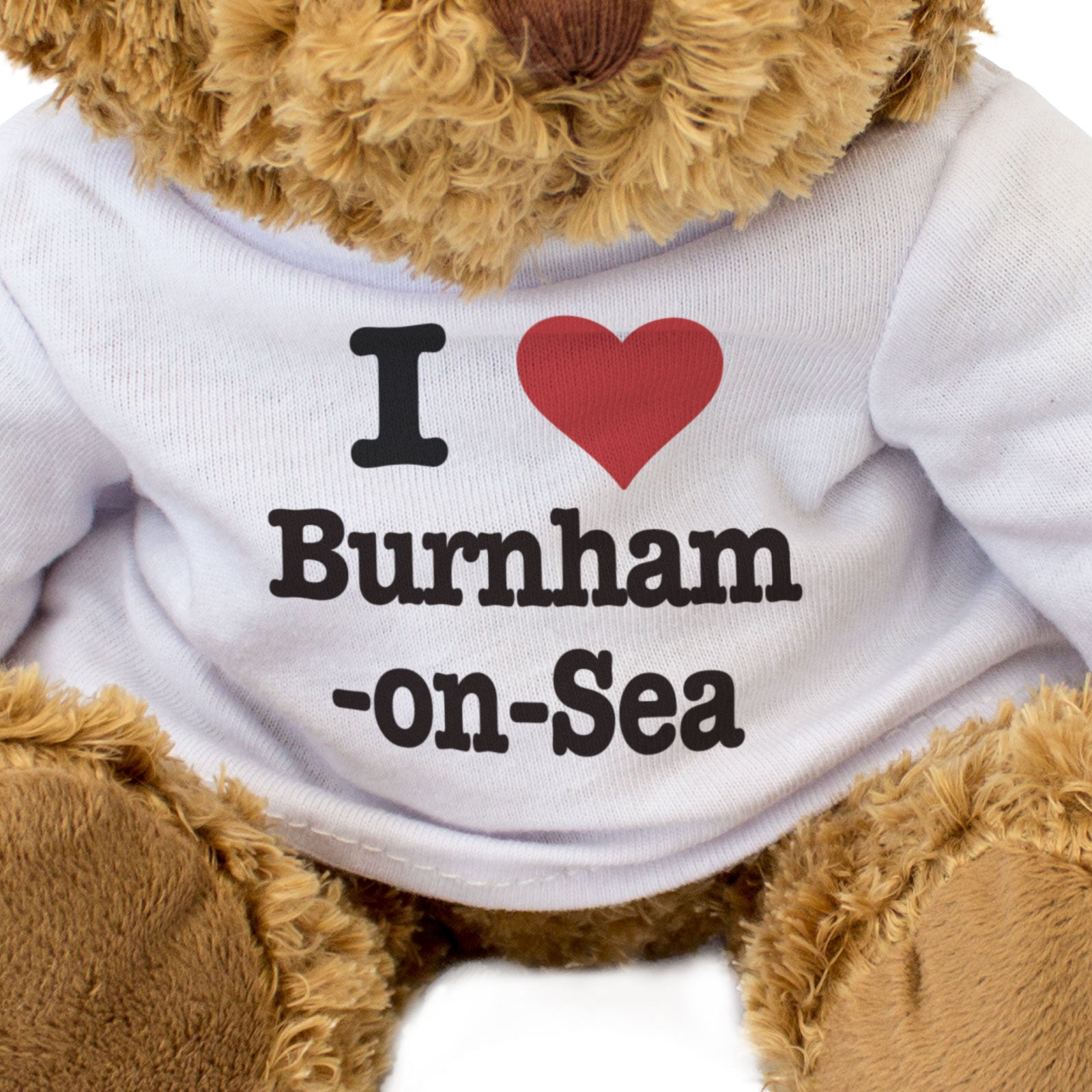 I LOVE BURNHAM-ON-SEA - Teddy Bear - Cute Cuddly Soft - Somerset Gift Present