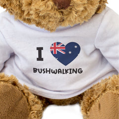 I LOVE BUSHWALKING (AUSTRALIA FLAG) - Teddy Bear - Cute Funny - Gift Present